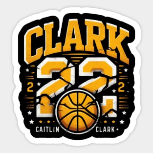 Distressed Clark 22 Cailtin Clark Sticker